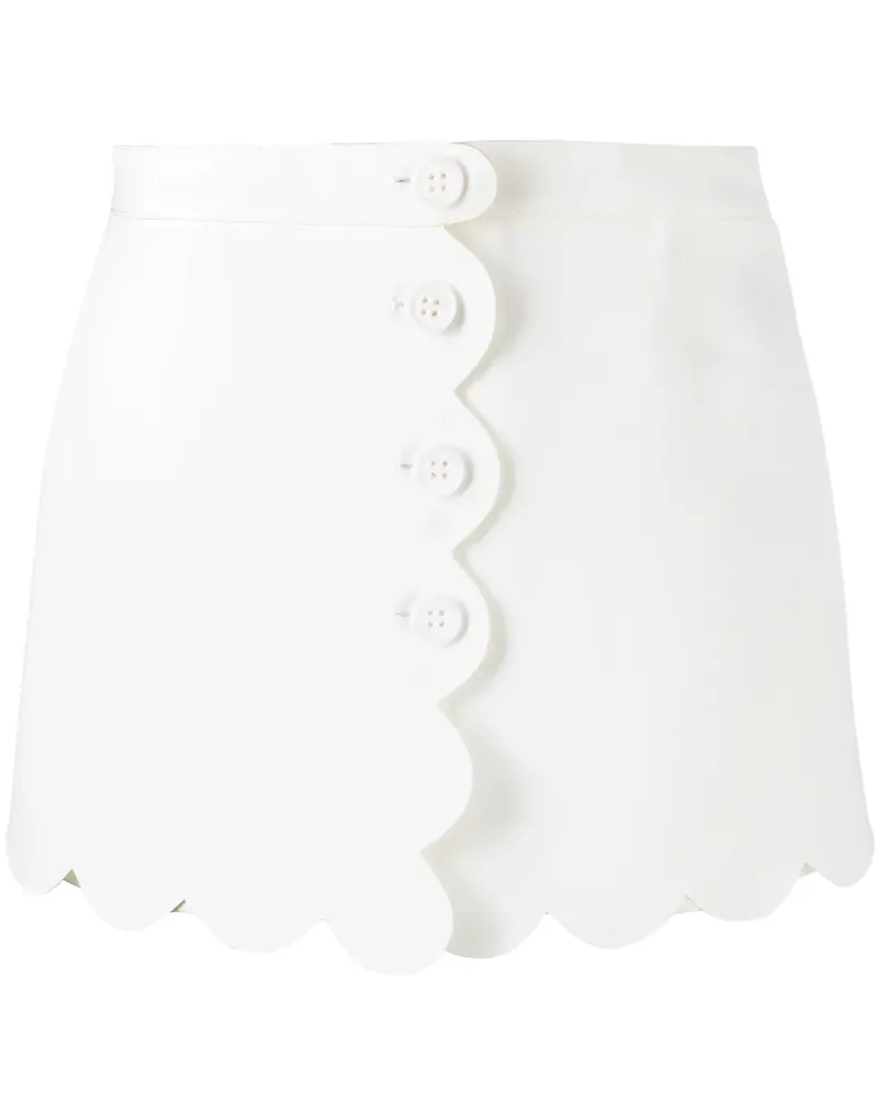 RED Valentino Shorts im Layering-Look - Weiß Weiß