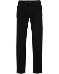 HUGO BOSS Halbhohe Straight-Leg-Chino Schwarz