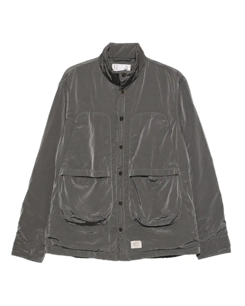 RANRA button-up high-neck jacket - Grau Grau