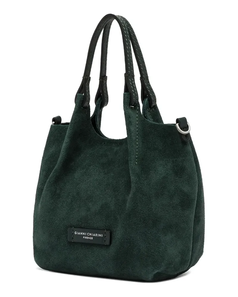 Gianni Chiarini Kleine Dua Schultertasche aus Wildleder - Grün Grün