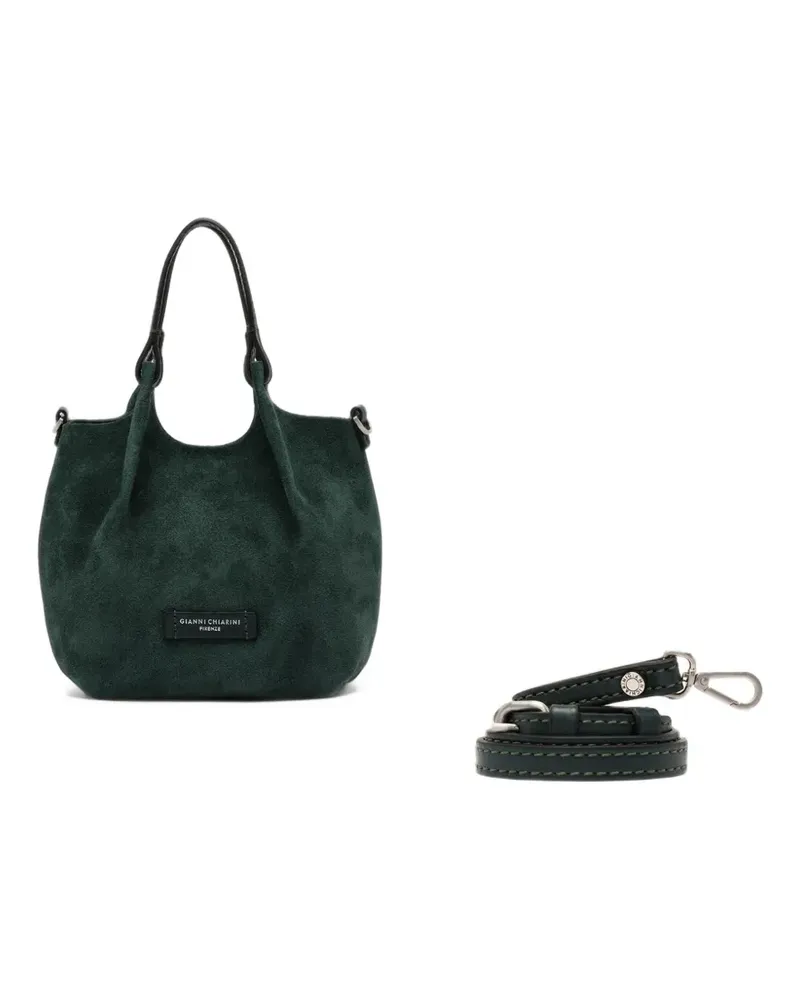 Gianni Chiarini Kleine Dua Schultertasche aus Wildleder - Grün Grün