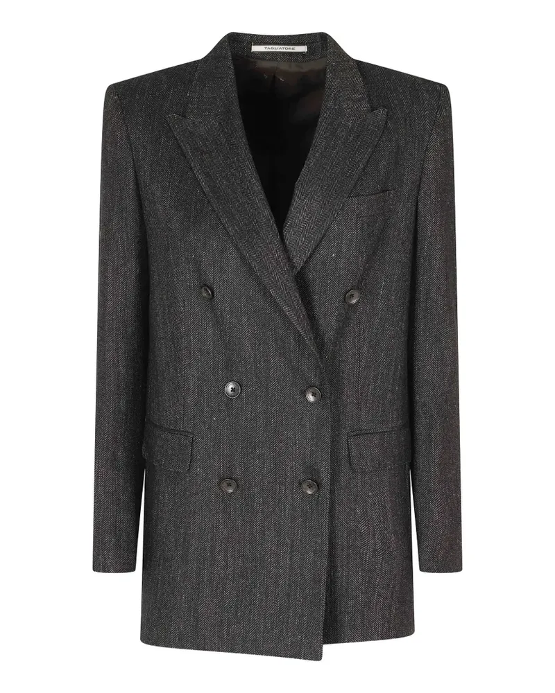 Tagliatore herringbone double-breasted blazer - Grau Grau