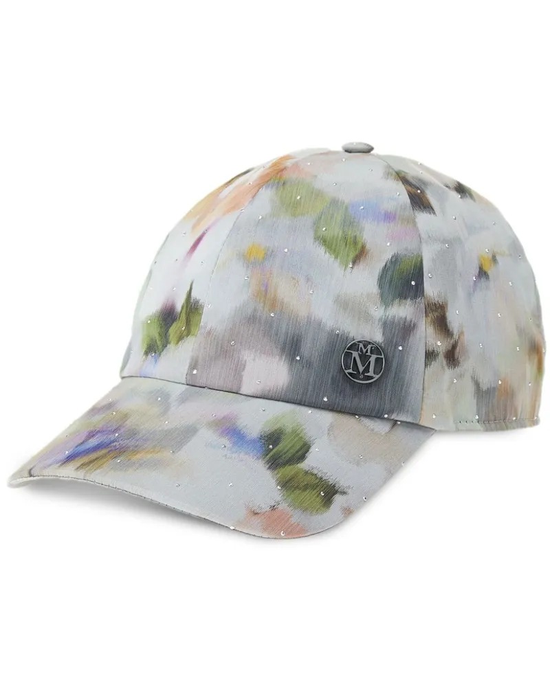 Maison Michel Tiger Baseballkappe mit abstraktem Print - Grau Grau