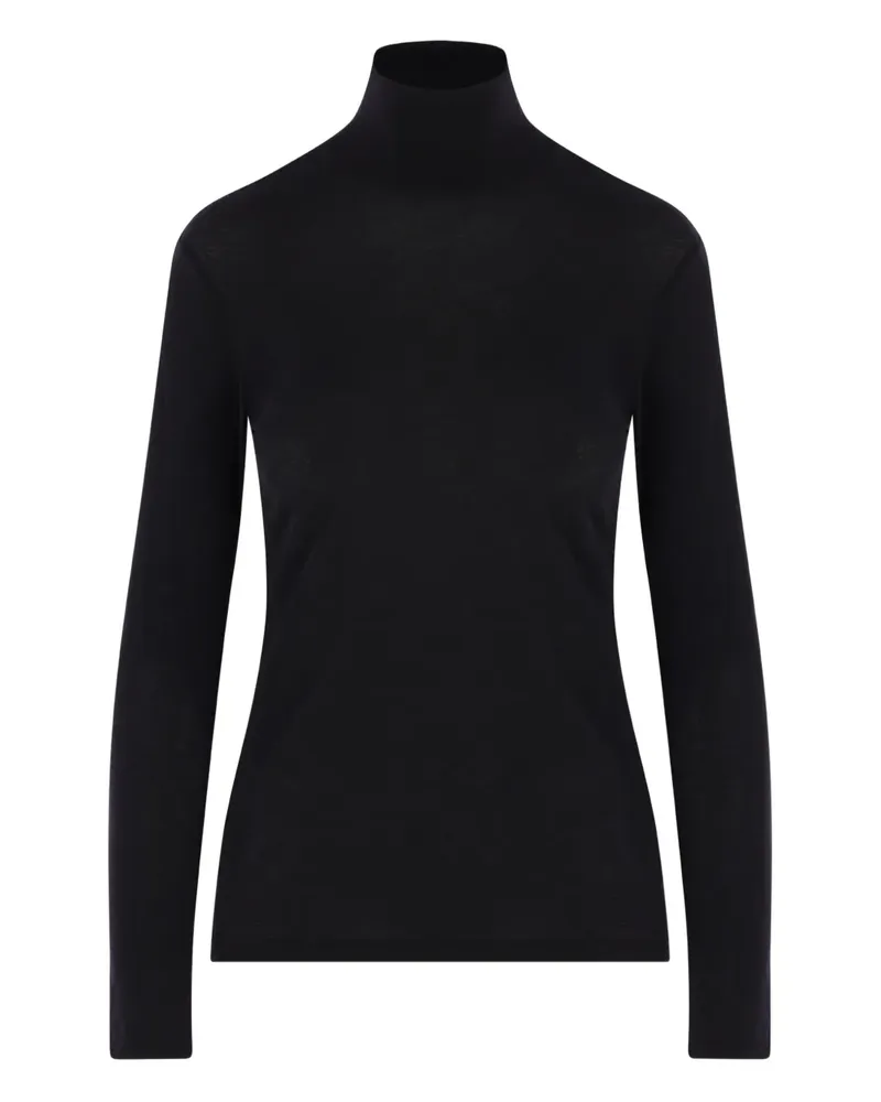 Yohji Yamamoto Oberteil mit Rollkragen - Schwarz Schwarz