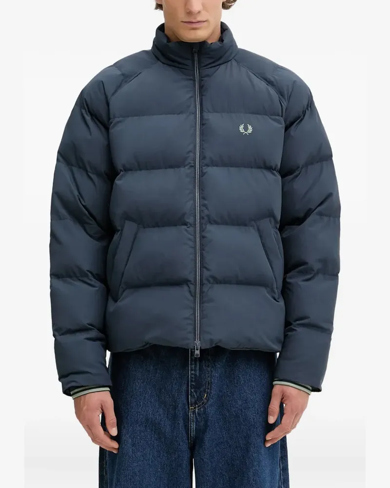 Fred Perry logo-embroidered padded jacket - Blau Blau