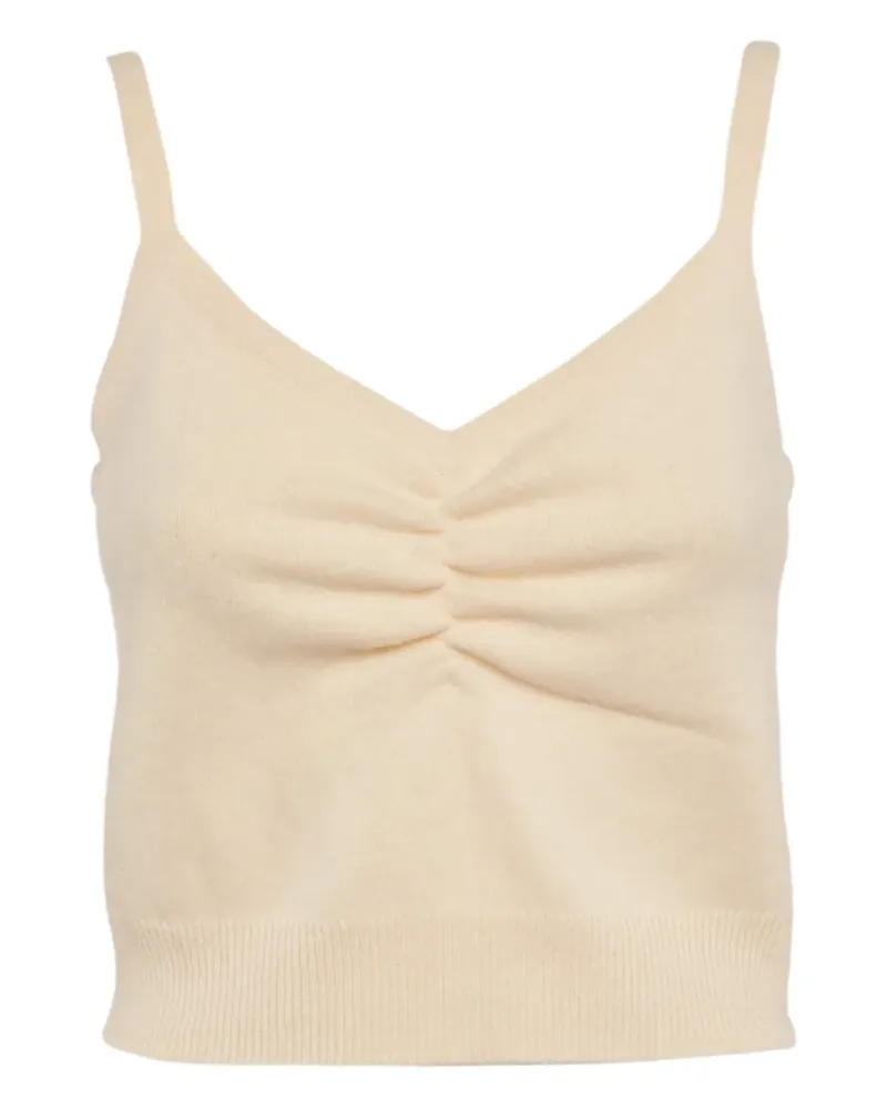 Sandro 2024 gerafftes Strickoberteil - Nude Nude