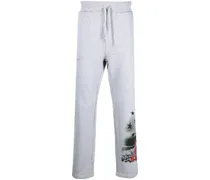 Jogginghose mit grafischem Print - Grau