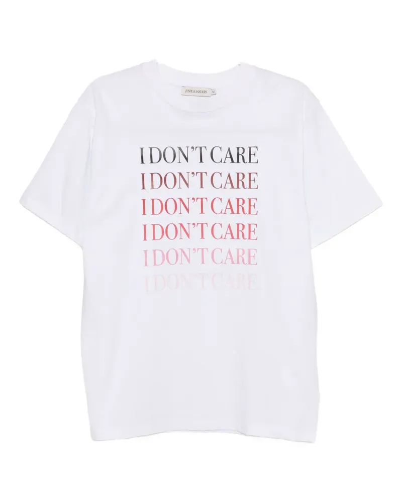 Joshua Sanders T-Shirt mit Slogan-Prägung - Weiß Weiß