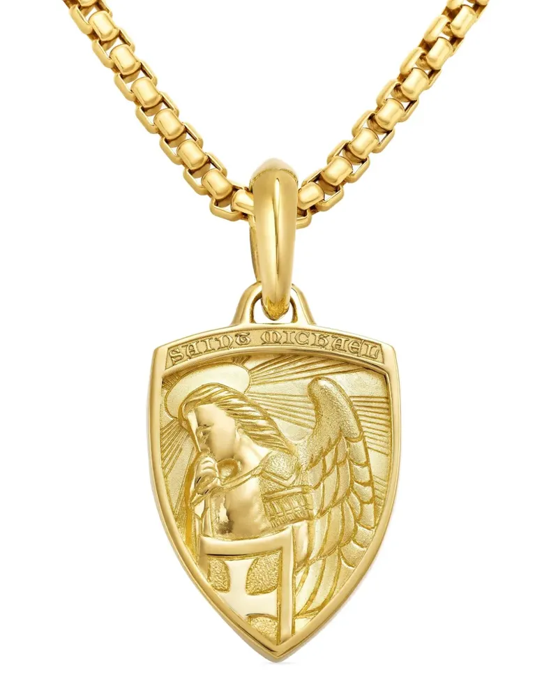 David Yurman 18kt St. Michael Gelbgoldamulett 26mm Gold