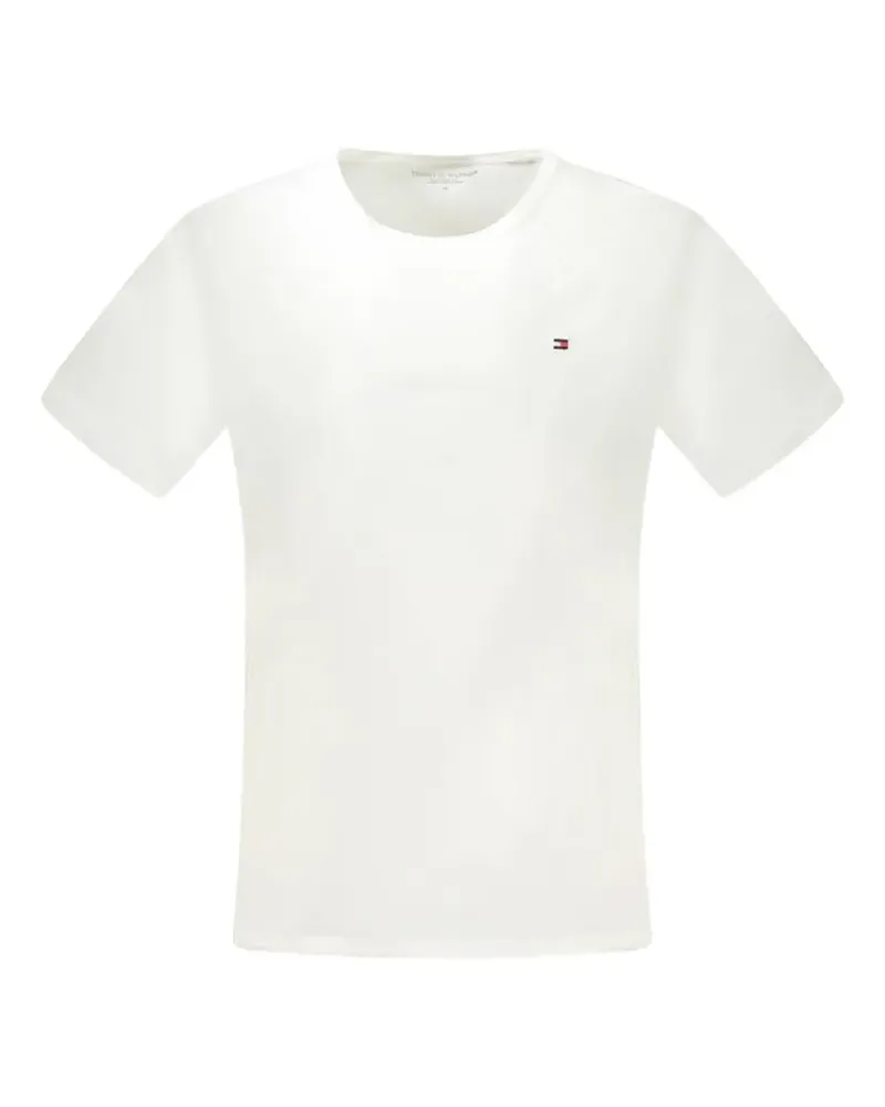 Tommy Hilfiger logo-embroidered T-shirt - Weiß Weiß
