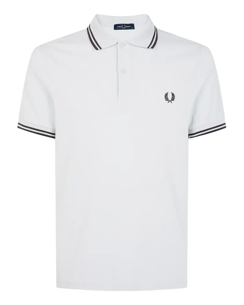 Fred Perry Poloshirt mit Kontrasträndern - Weiß Weiß