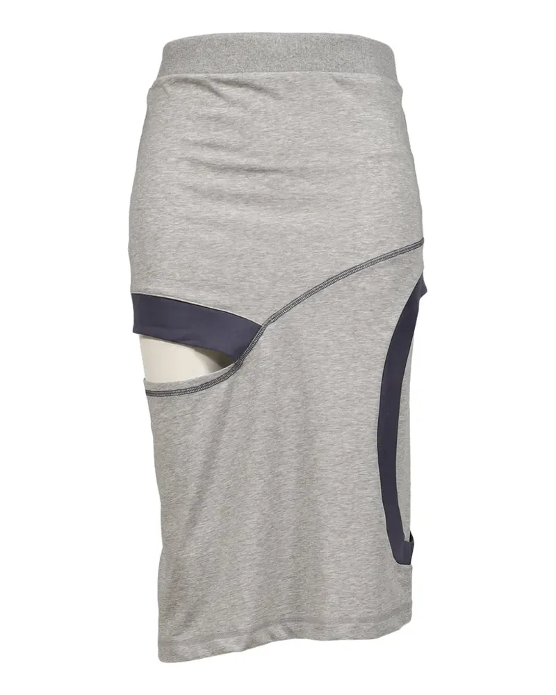 OPEN YY Midirock mit Cut-Out - Grau Grau