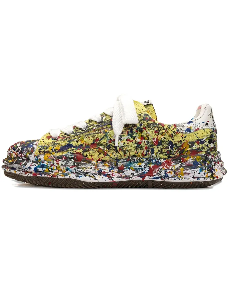 MIHARAYASUHIRO Blakey Sneakers mit Farbklecks-Print - Gelb Gelb