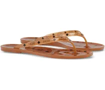 Sandalen mit Monogramm-Print - Braun