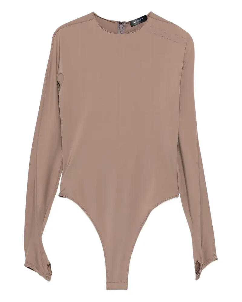 Thierry Mugler Langärmeliger Body - Braun Braun