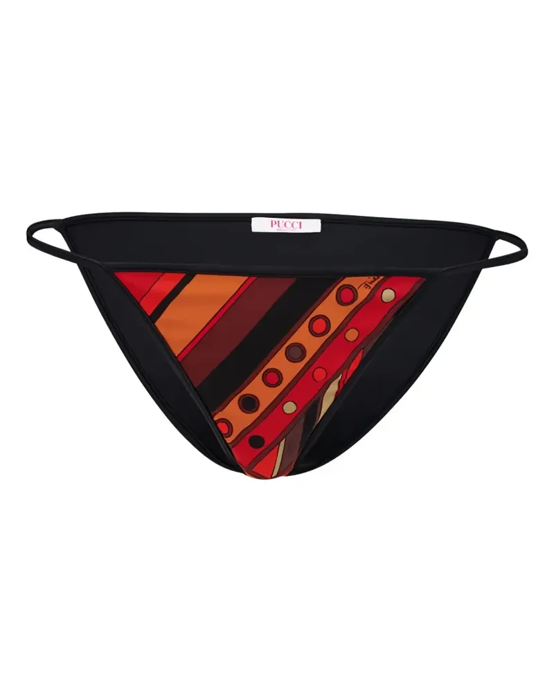 Emilio Pucci Vivara geometric-print bikini bottoms - Schwarz Schwarz