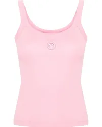 Marine Serre Tanktop mit Logo-Stickerei Rosa