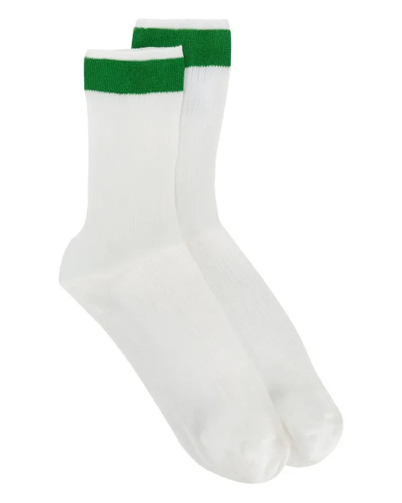 Valentino Garavani Socken mit gestreiftem Detail - Weiß Weiß