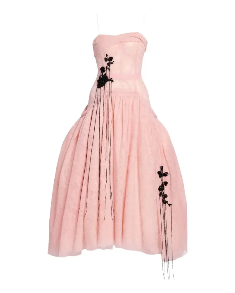 Erdem floral-lace midi dress - Rosa Rosa