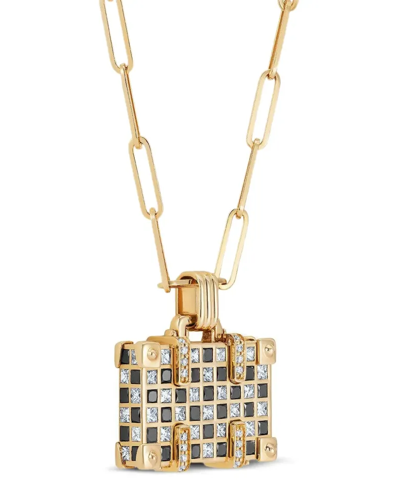 NeverNoT 14kt Weekend Night and Day Suitcase Gelbgoldhalskette Gold