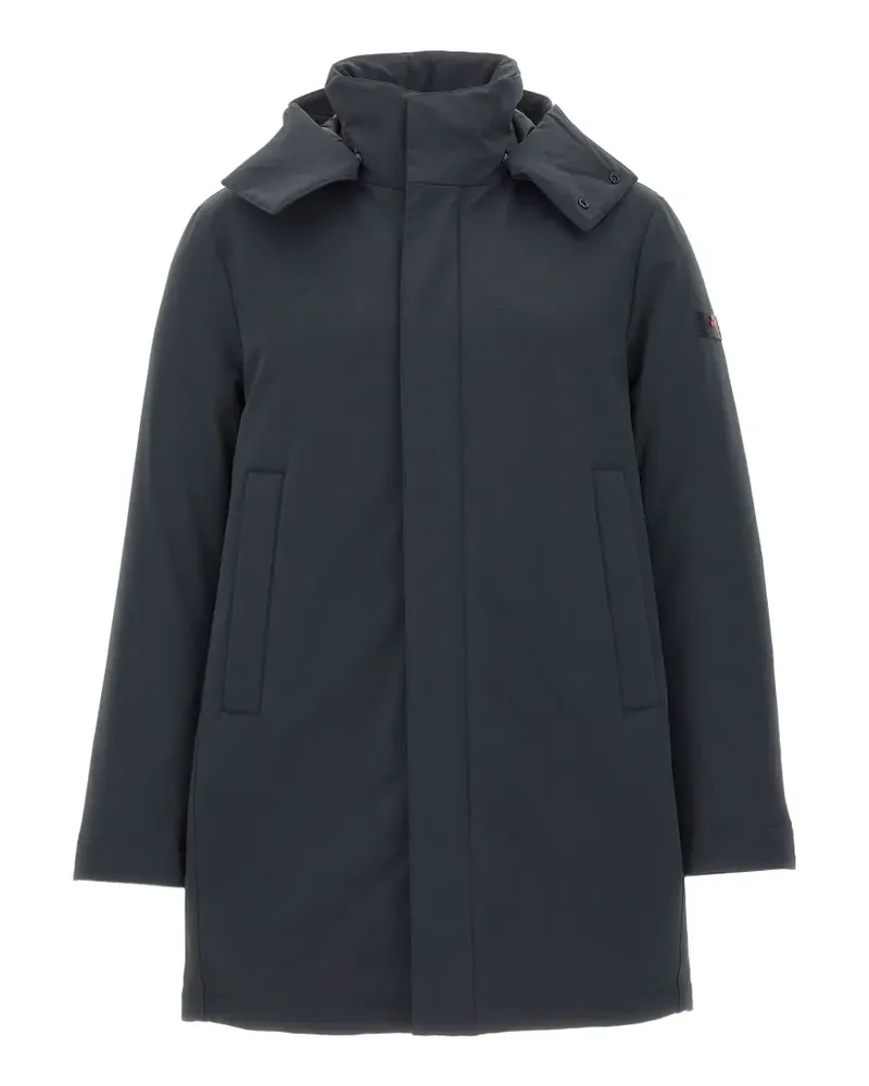 Peuterey logo-patch hooded parka - Blau Blau