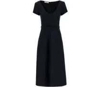 Midikleid mit Gürtel - Blau