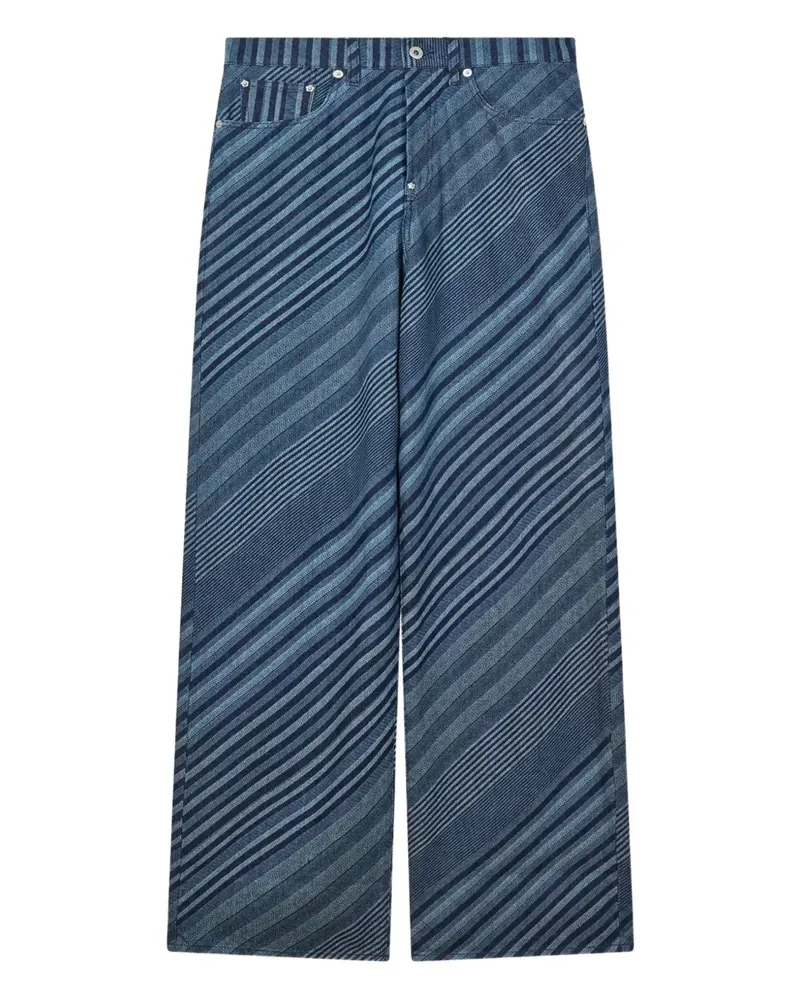 Kenzo Diagonal Stripe cotton trousers - Blau Blau