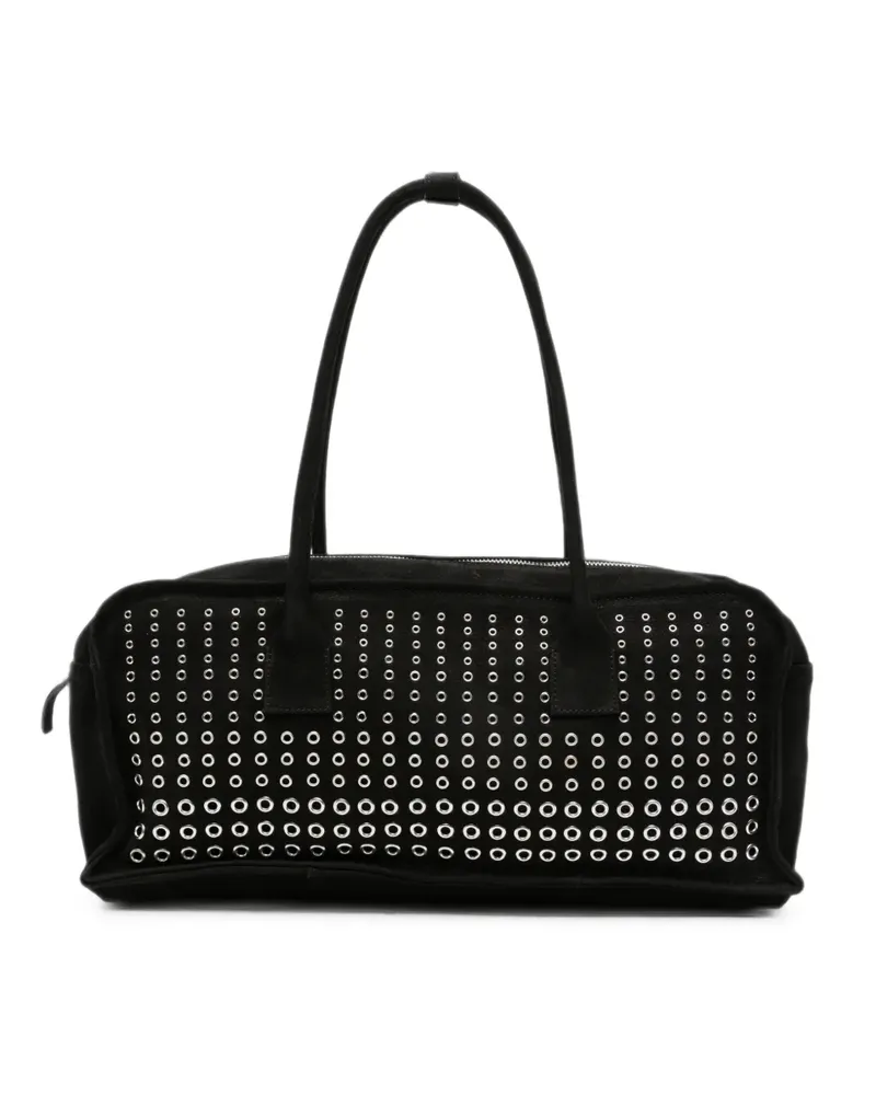 GIMAGUAS Claudia eyelet-embellished suede tote bag - Schwarz Schwarz