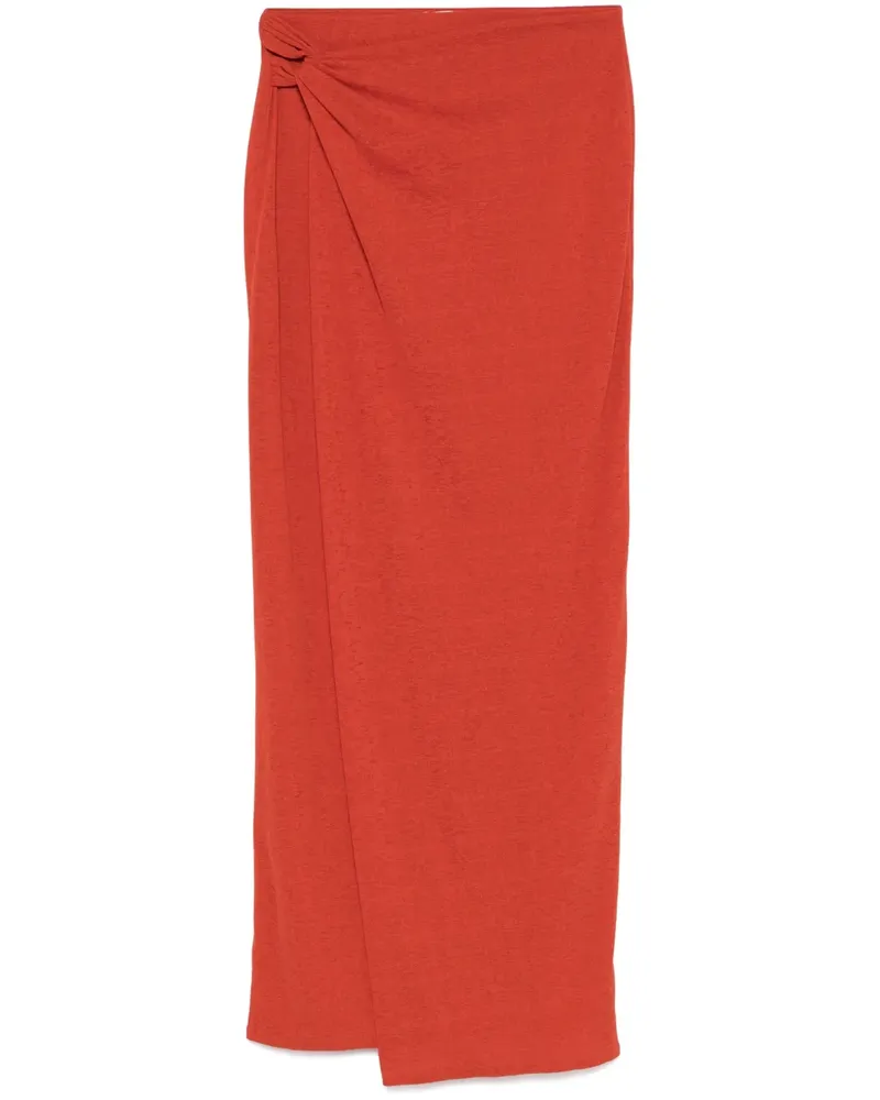 Nanushka Drapierter Midirock - Orange Orange