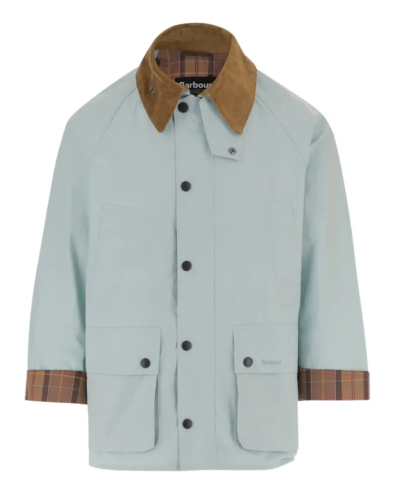 Barbour corduroy collar check trim blazer - Blau Blau