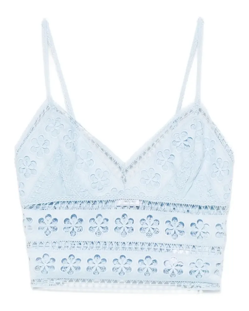Charo Ruiz Melie guipure-lace top - Blau Blau
