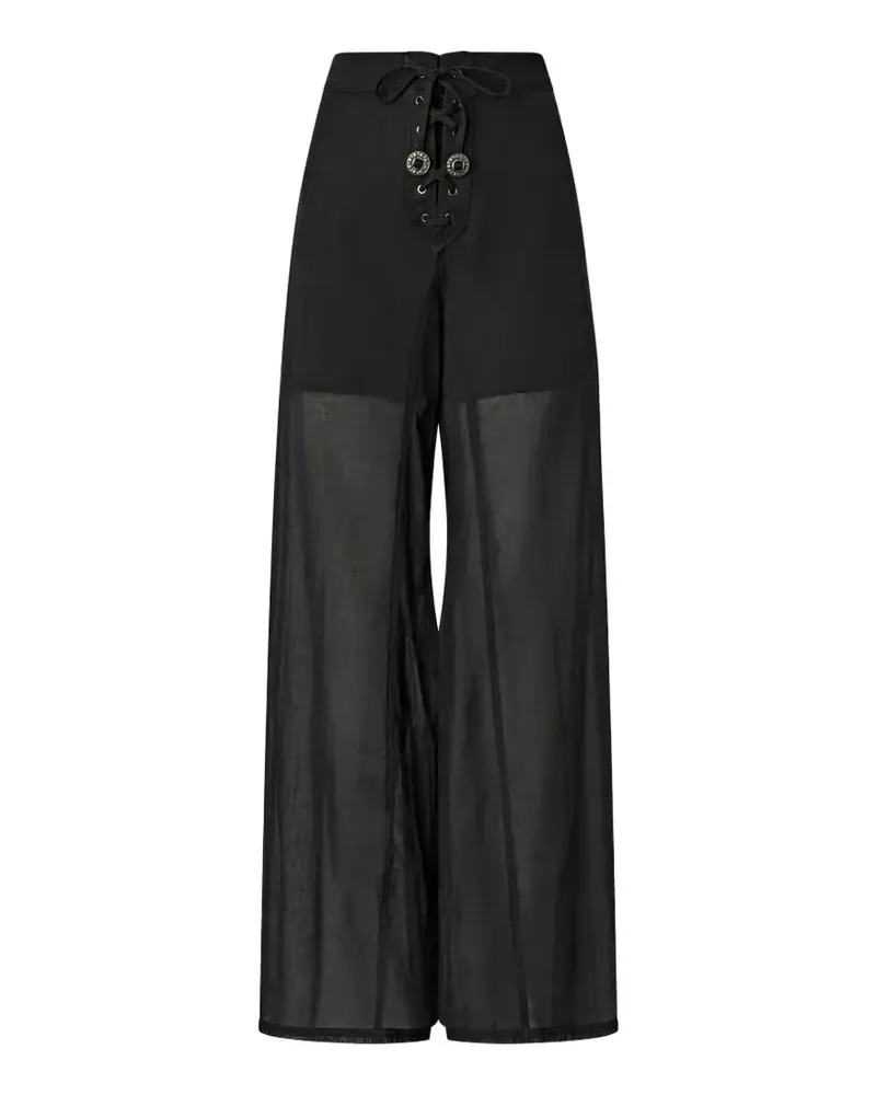 Pinko lace-up sheer trousers - Schwarz Schwarz