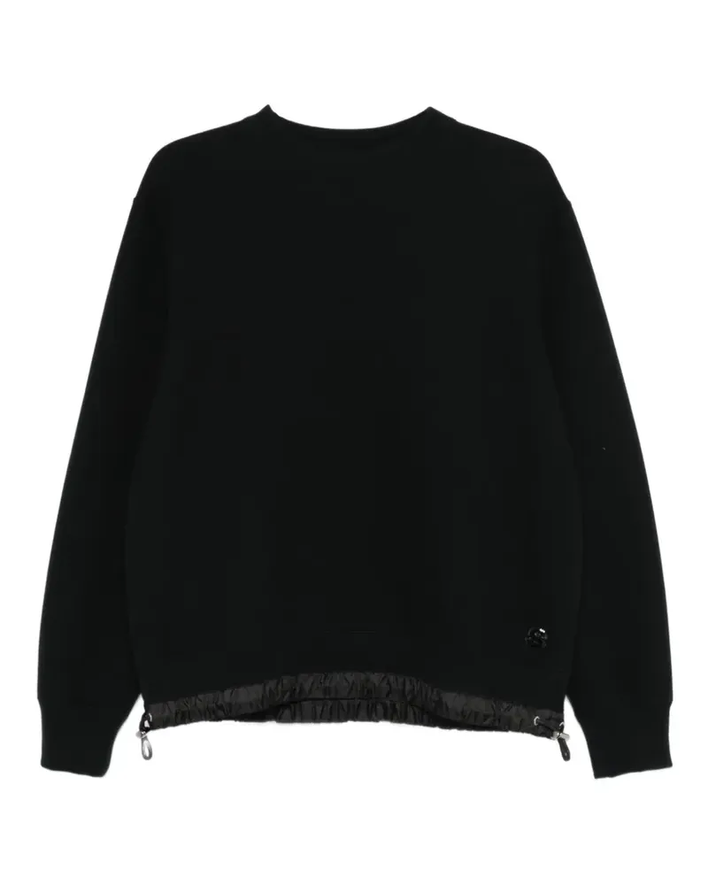 Sacai drawstring hem sweatshirt - Schwarz Schwarz