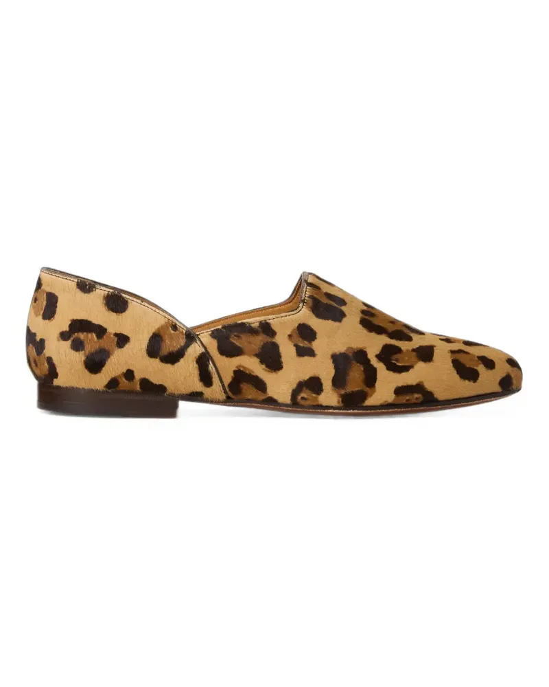 Ralph Lauren Bronwen leopard-print loafers - Nude Nude
