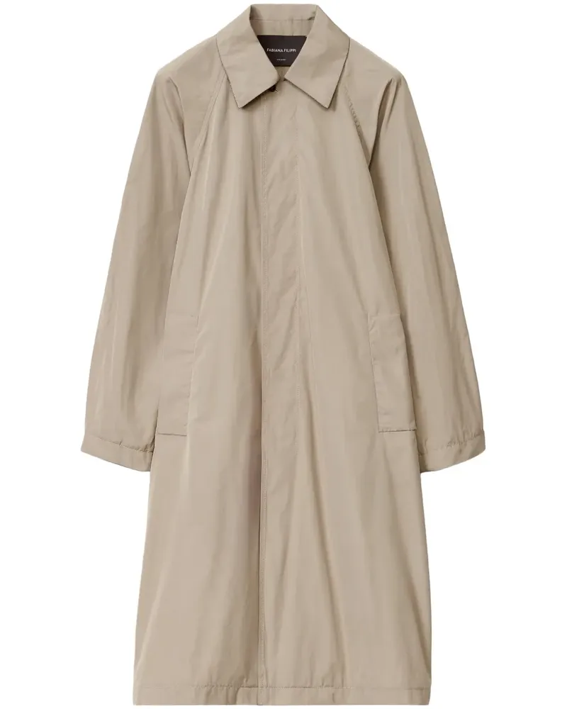 Fabiana Filippi Trenchcoat mit spitzem Kragen - Nude Nude
