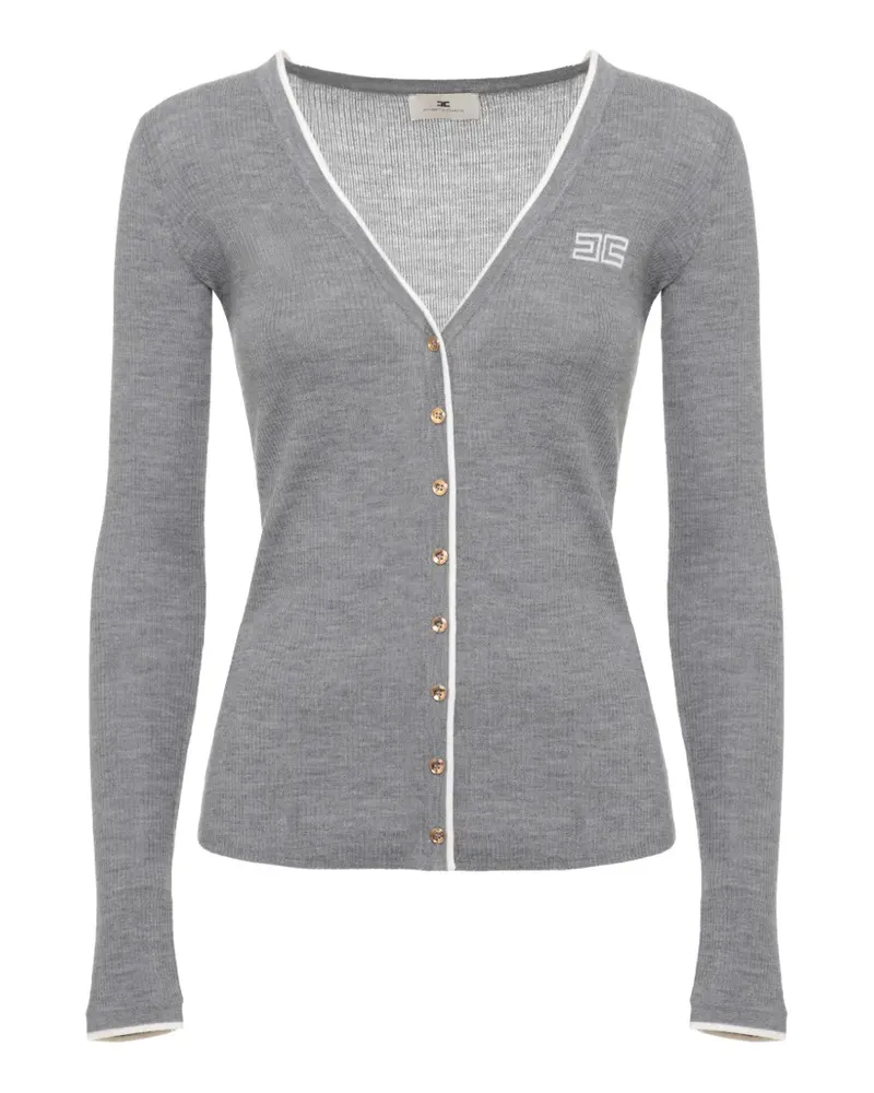 Elisabetta Franchi Cardigan mit V-Ausschnitt - Grau Grau