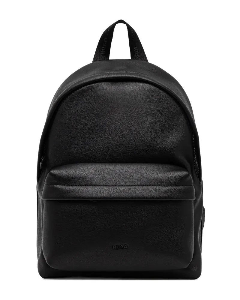 HUGO BOSS logo-detail top-zip backpack - Schwarz Schwarz