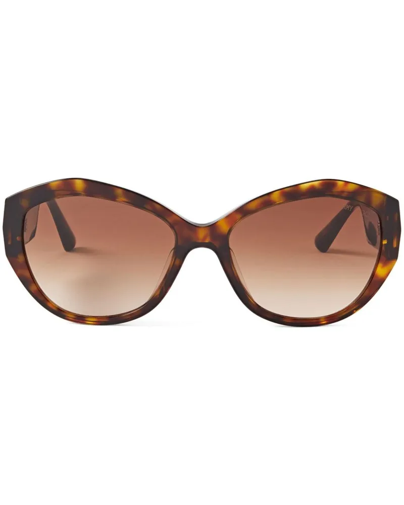 Jimmy Choo Anahi Sonnenbrille mit rundem Gestell - Braun Braun