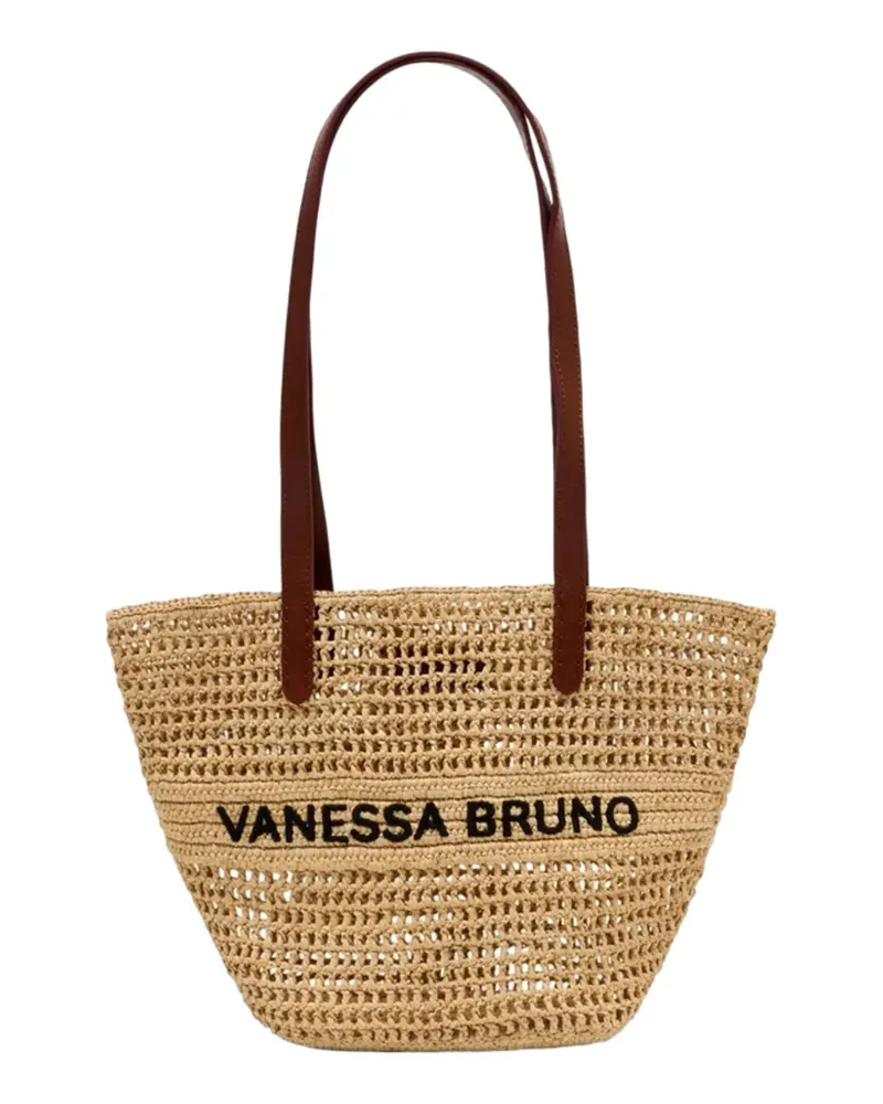Vanessa Bruno logo-detail tote bag - Nude Nude