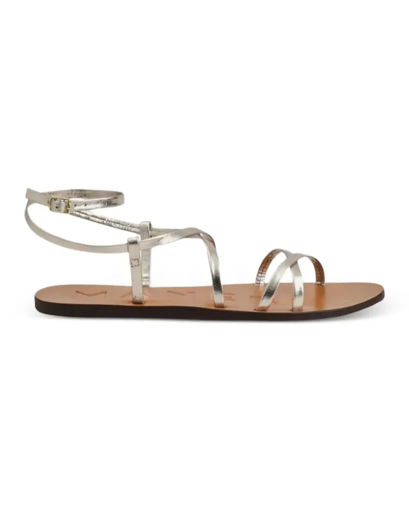 Manebí metallic ankle-strap flat sandals - Gold Gold