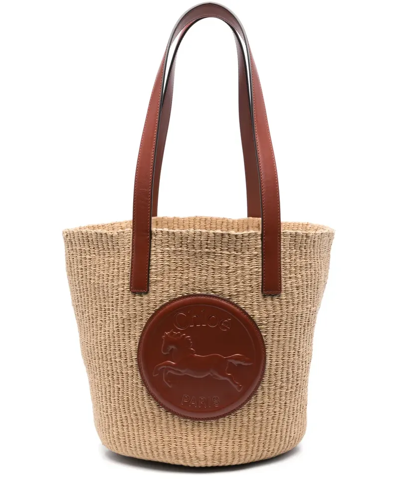 Chloé Horse Medal Schultertasche - Nude Nude