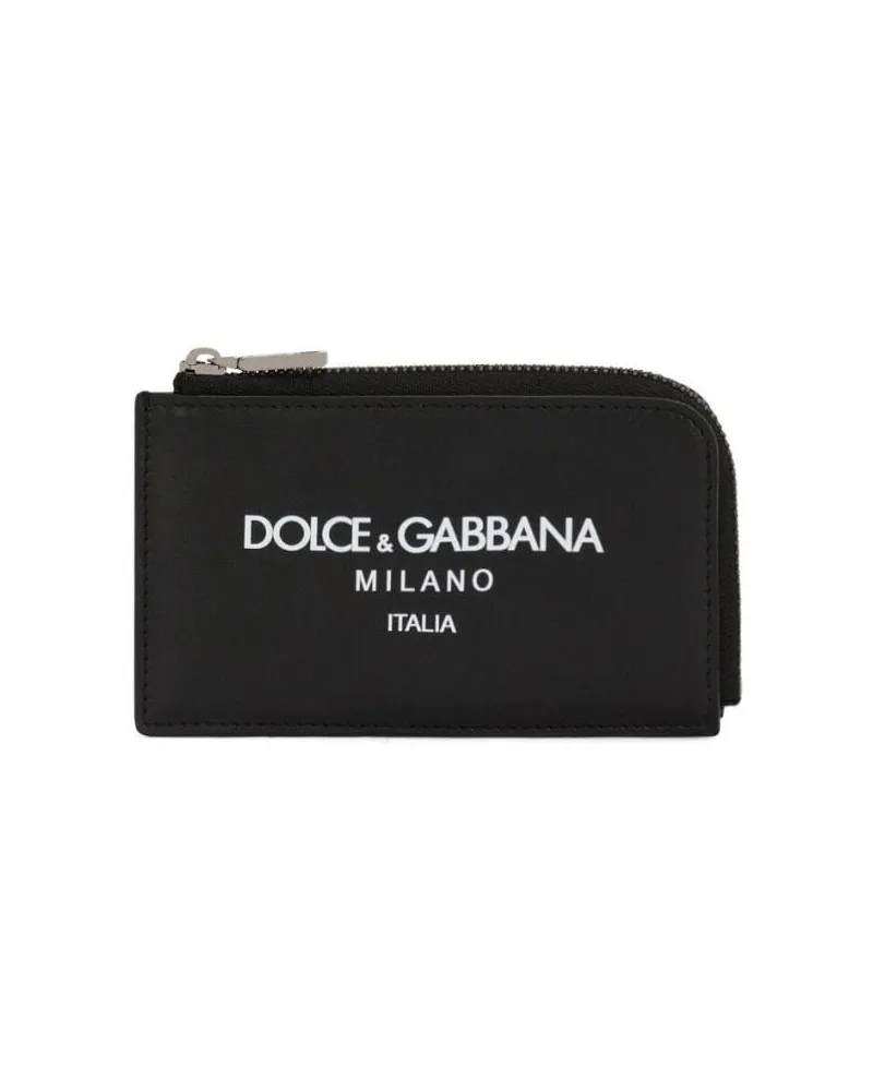 Dolce & Gabbana Portemonnaie mit Rundumreißverschluss - Schwarz Schwarz