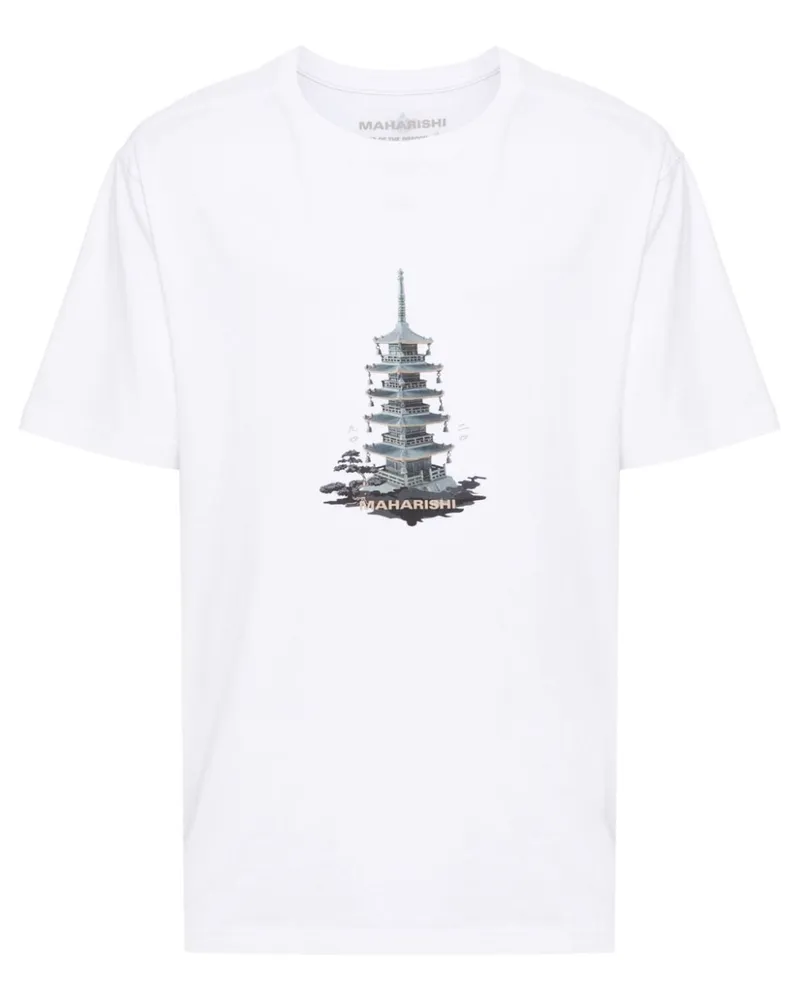 maharishi Bonsai Temple T-Shirt - Weiß Weiß