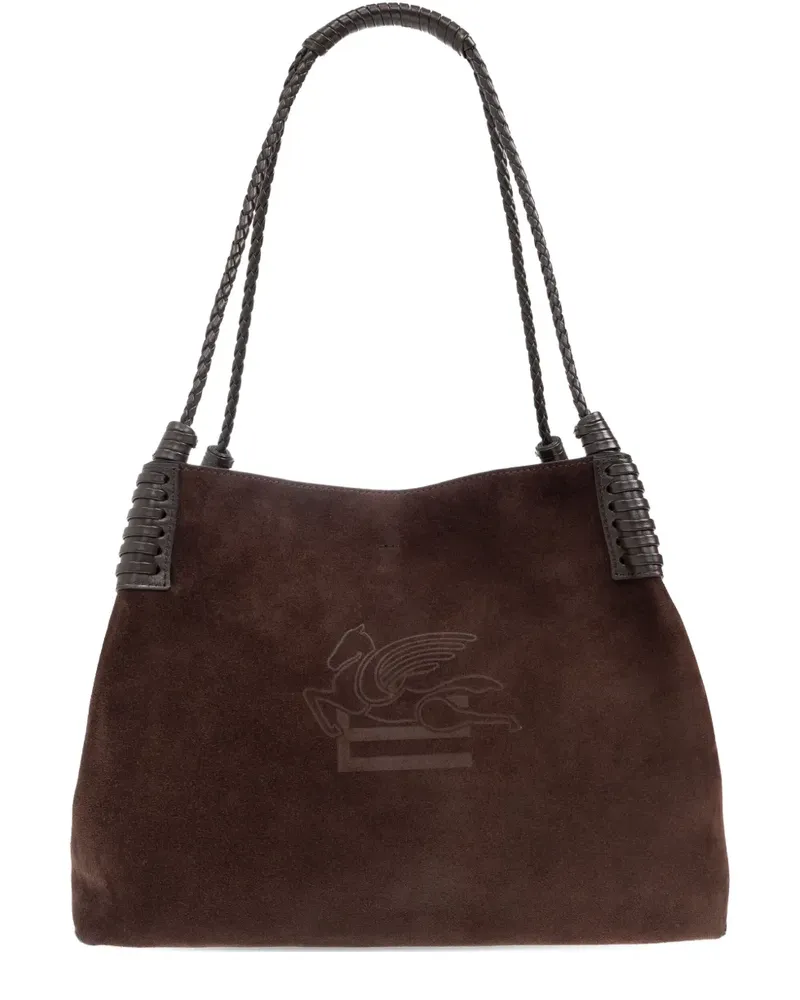 Etro Schultertasche aus Wildleder - Braun Braun