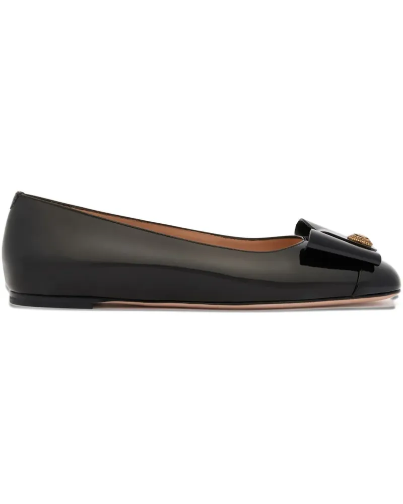 Bally Ballerinas mit Schleifendetail - Schwarz Schwarz