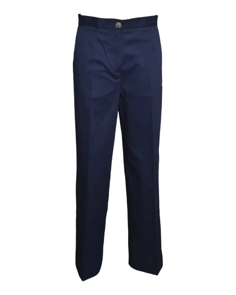 SOLOTRE pressed-crease straight-leg trousers - Blau Blau