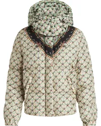 Etro Steppjacke mit Blumen-Print Grün