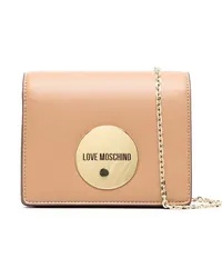 Moschino Tasche mit Logo-Schild Nude