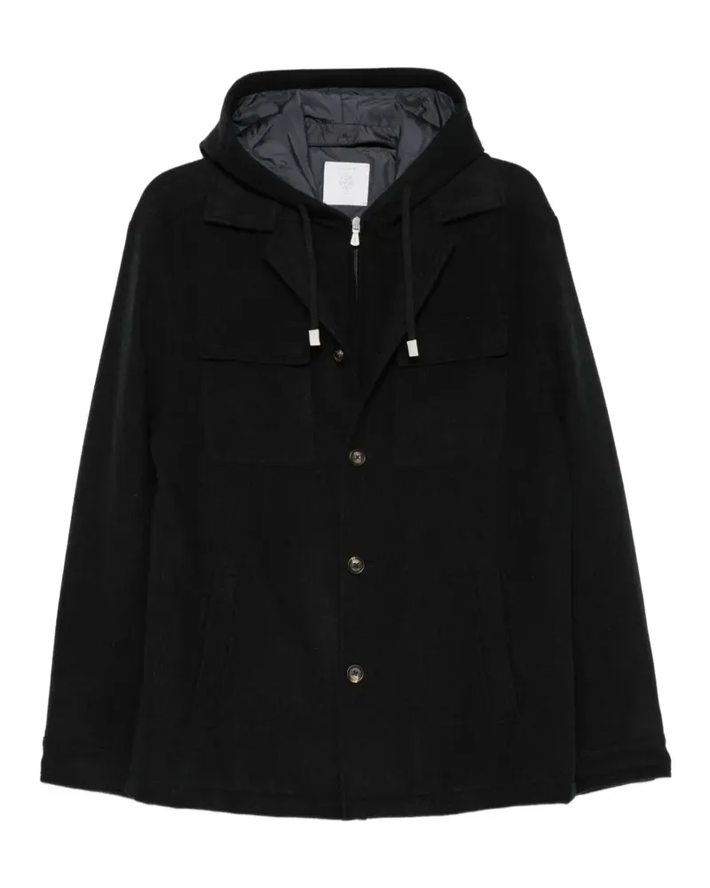Eleventy Klassische Kapuzenjacke - Schwarz Schwarz