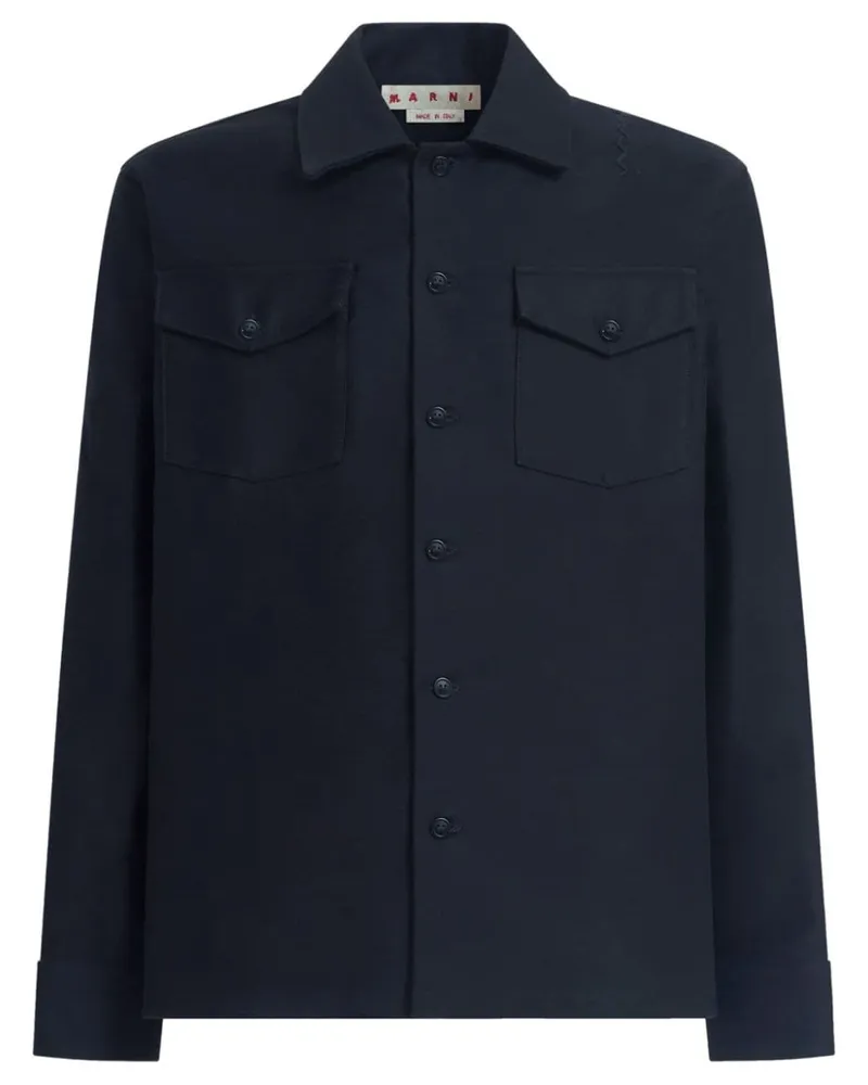 Marni Klassisches Twill-Hemd - Schwarz Schwarz